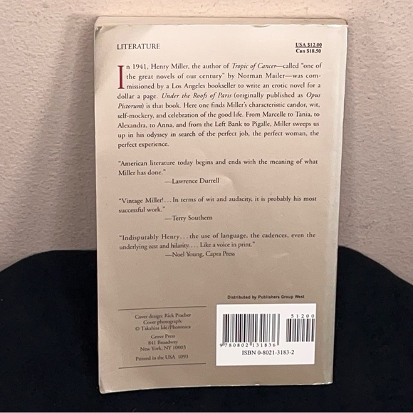 Under the Roofs of Paris Henry Miller Paperback Book Good Condition - Picture 8 of 9